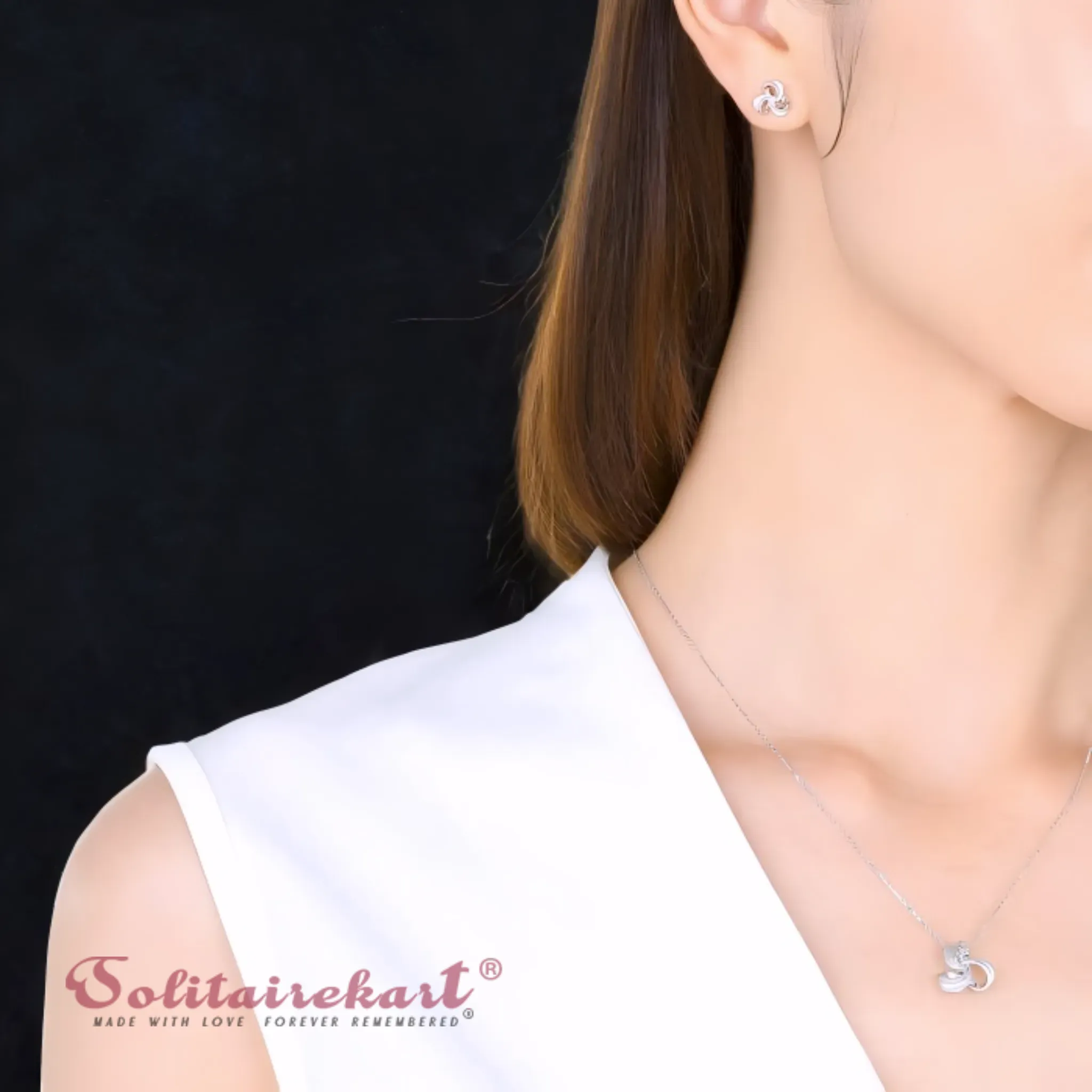 Solitairekart 2.17 Gram Elegant Petal Swirl Earrings